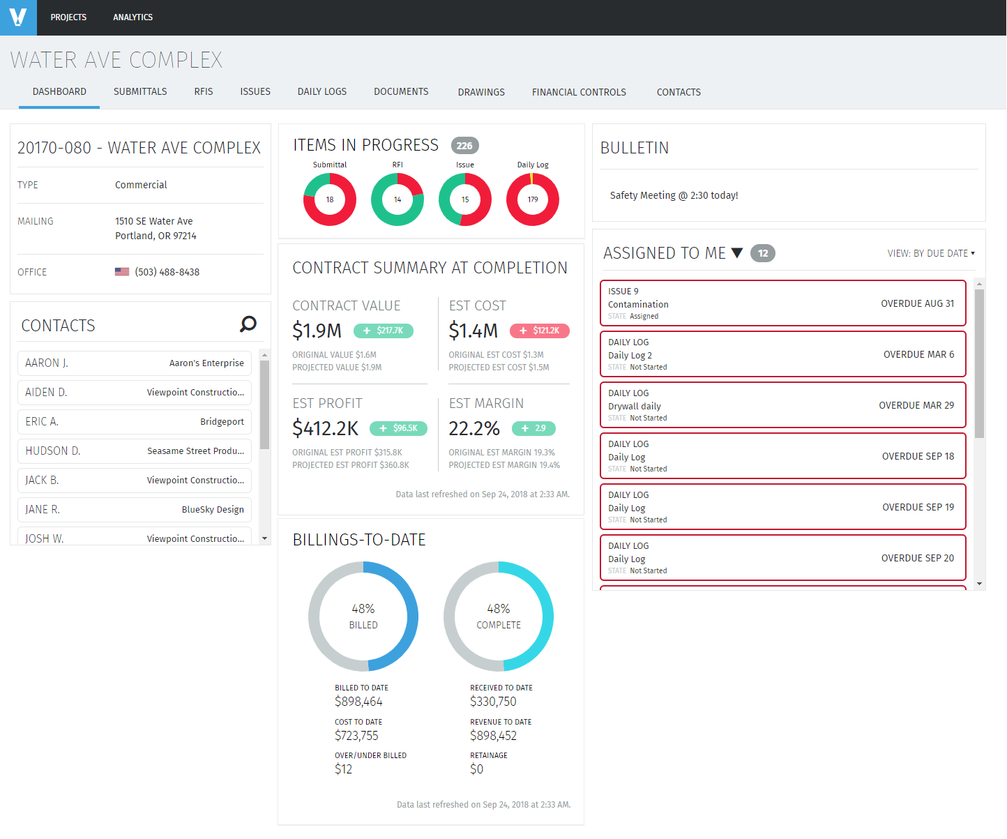 screenshot of Viewpoint Team